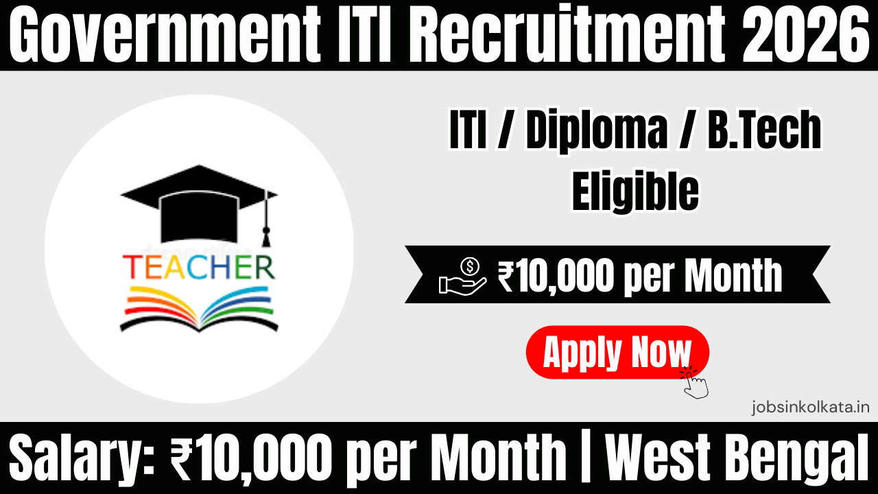 Government ITI Recruitment 2026 | Instructor Jobs under PPP Scheme | ITI, Diploma & B.Tech Vacancies Across Trades Logo