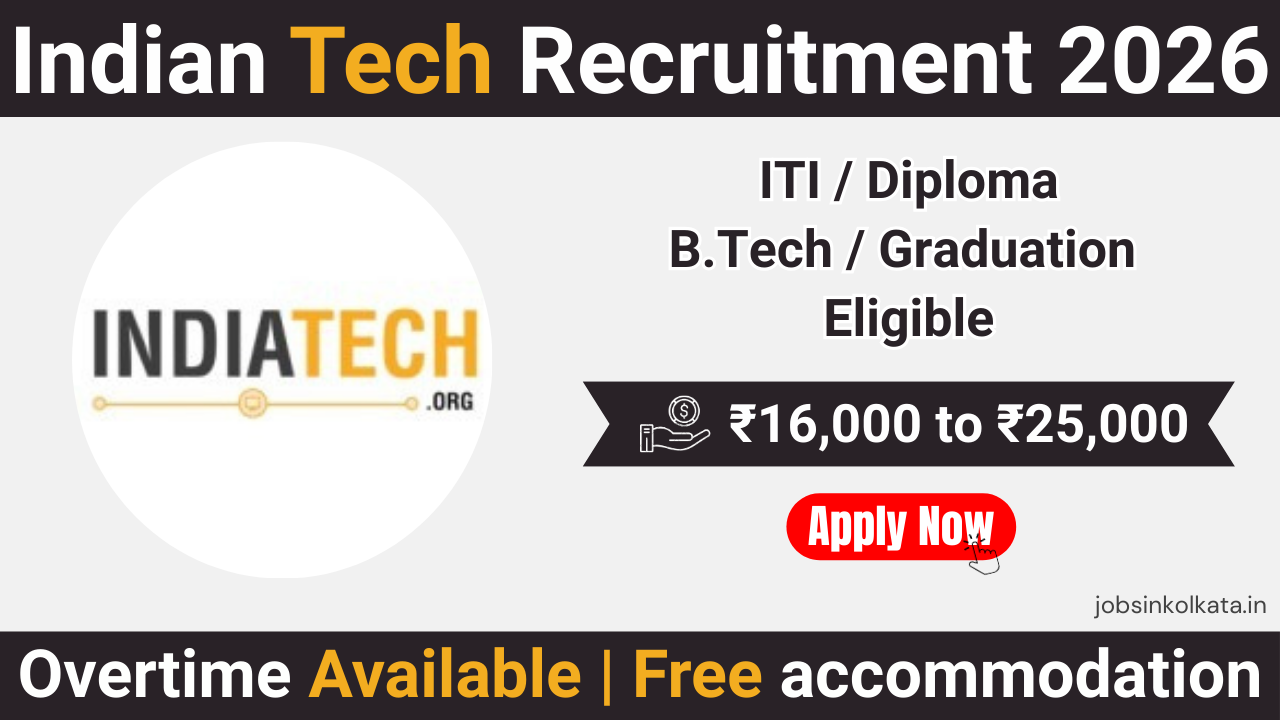 Indian Tech Recruitment 2026 – Production, Operator & Technician Jobs in Bangalore