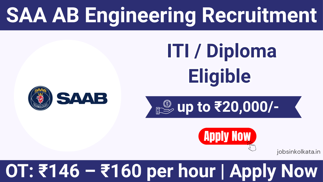 SAA AB Engineering Recruitment 2026 – Production Operator Jobs | Salary + Incentives up to ₹20K