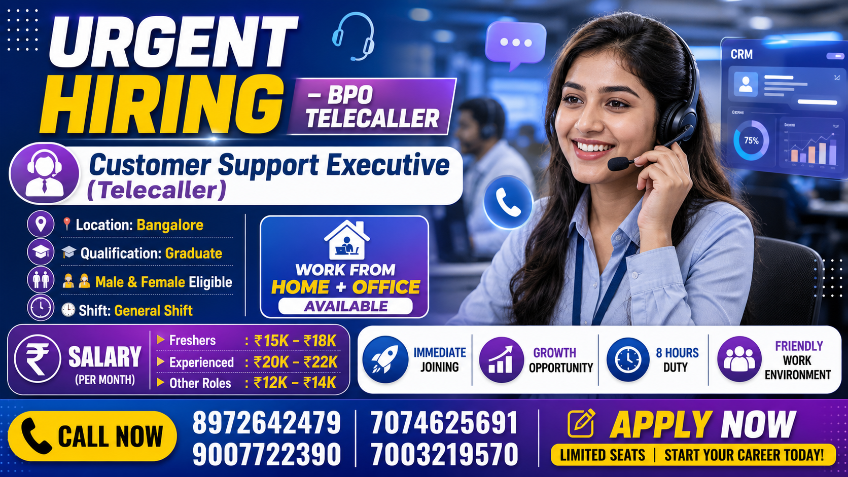 BPO Telecaller Jobs 2026 – Work From Home & Office | Salary ₹15K–₹22K Apply Now