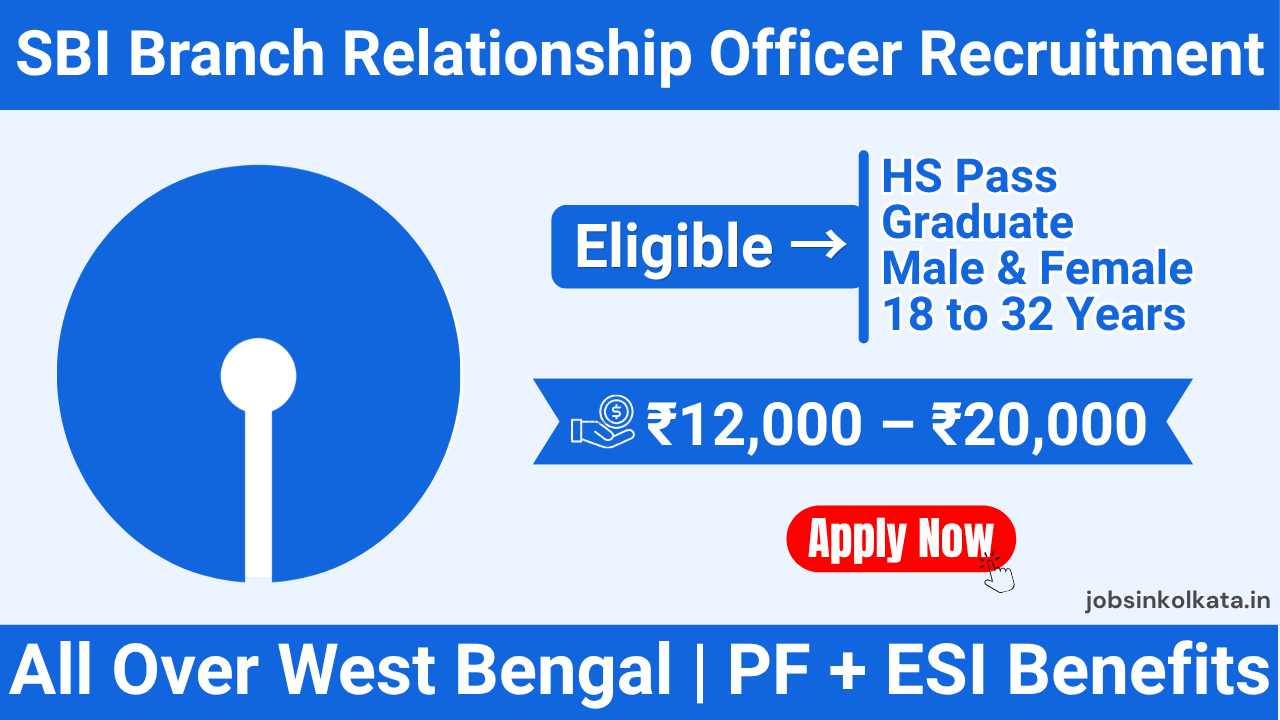 SBI Branch Relationship Officer Recruitment 2026 – HS & Graduate Jobs Apply Now