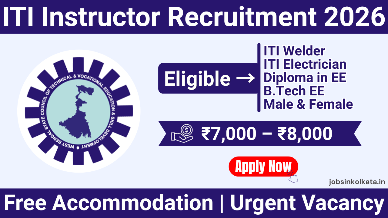 ITI Instructor Recruitment 2026 – Welder & Electrician Faculty Jobs in Guskara