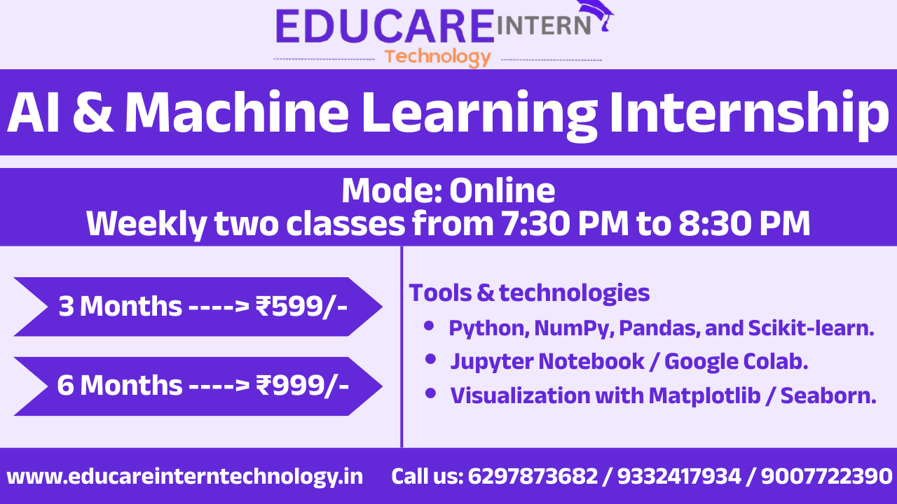 AI & Machine Learning Internship