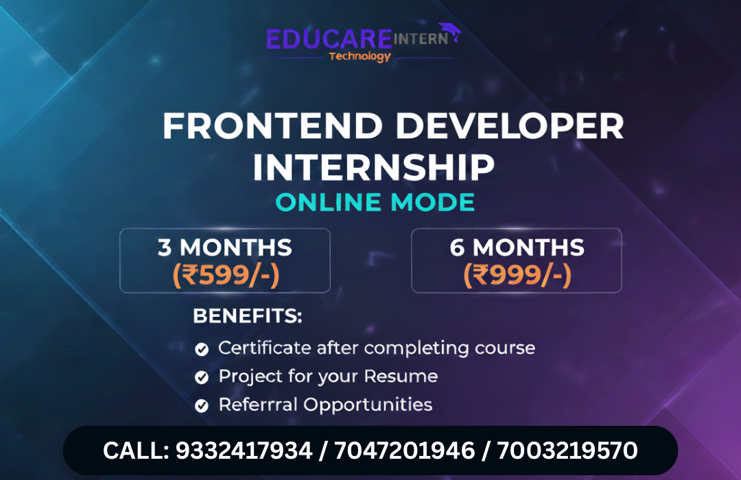 Front End Developer Internship