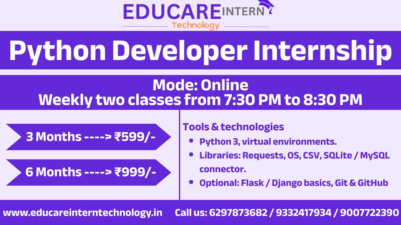 Python Developer Internship